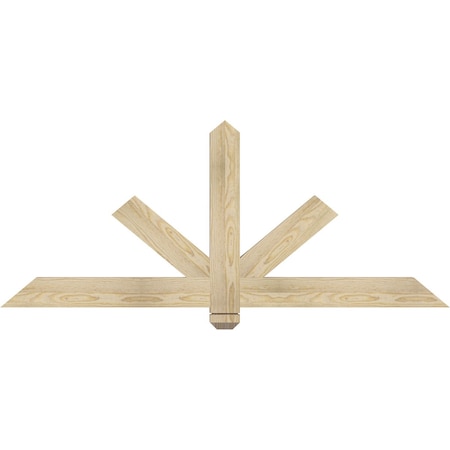 Ekena Millwork Kennewick Rough Sawn Timber Gable Bracket, Douglas Fir, 60"W x 25"H x 2"D x 4"F, 10/12 Pitch GBW060X25X0204KEN00RDF
